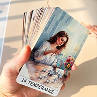 Vente en gros : Jeu de cartes de tarot Daily Hourglass, 78 cartes, imprimé en couleur sur papier, boîte plate écologique, guide PDF, faible MOQ personnalisé