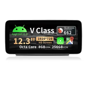12.3 inch Car Stereo đài phát thanh GPS navigation cho Mercedes Benz V Class w447 V260 2014 2018 Android với Carplay Bluetooth Wifi