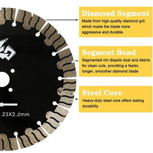 Ko <span class=keywords><strong>Disque</strong></span> de lame de scie diamantée personnalisable 4-10 pouces Roue de coupe segmentée humide/sèche Bloc de pierre en béton Maçonnerie-Presse à chaud OEM UV - Product Image 4