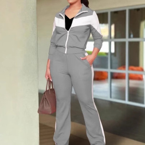 Nuovo Modello 2026 Bestseller: Completo Donna Elegante e Comodo con Felpa Sportiva a Contrasto con Zip e Pantaloni Casual - Product Image 3