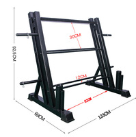 Haltère portable pour salle de sport, support de rangement multifonctionnel, haltère avec plateau de poids