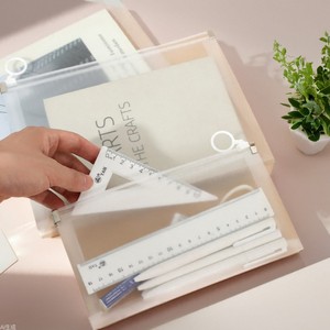 Transparent A4 Document Bag Waterproof Zipper Storage For School <b>Desk</b> Organization - Product Image 1