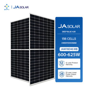 Pv Ja 600W 605W Panel Solar JAM78D40 Eu <span class=keywords><strong>Jasolar</strong></span> 610W Mono Proveedor DE LA UE JAM78D40/MB 615W 620W 625W Oem Pvt JA Solar
Panel - Product Image 1