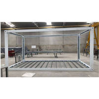 Kit de structure de maison conteneur préfabriquée modulaire chinoise avec toit triangulaire haut, pour bureaux portables et maisons miniatures de 20 et 40 pieds