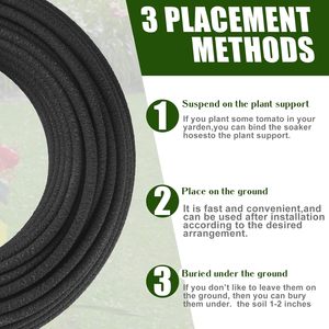 Factory Direct Sale Oxidation Resistance Round <strong>Soaker</strong> <strong>Hose</strong> 50FT 75FT 100FT Recycled Rubber Drip Irrigation Tape - Product Image 2