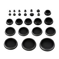 Embouts de câble noirs à extrémité personnalisée Capuchons en silicone pour trous traversants Petits bouchons en caoutchouc à encliqueter pour trous