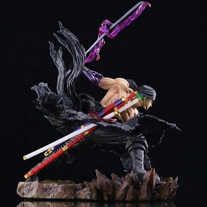 Figura de <span class=keywords><strong>Anime</strong></span> de Roronoa Zoro de <span class=keywords><strong>One</strong></span> <span class=keywords><strong>Piece</strong></span>, Dos Cabezas Intercambiables, Estilo de Espada Única, Versión Ensangrentada, Modelo Coleccionable - Product Image 4