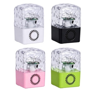 Lampe à LED à effet d'ondulation d'eau avec haut-parleur Bluetooth, lampe de nuit 3D rechargeable par USB, lumière d'ambiance à changement de couleur RGB pour la décoration de la chambre - Product Image 2
