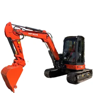 Excavatrice Hitachi ZX50 d'occasion de haute qualité, 5 tonnes, pour l'exploitation minière, moteur Isuzu, commande PLC, chenilles, pompe, roulement, garantie 1 an - Product Image 1