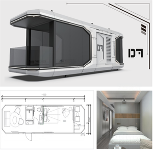 D7 kapsul ruang angkasa Modern struktur baja portabel kapsul ruang angkasa ramah lingkungan rumah bergerak kapsul ruang pintar rumah prefabrikasi - Product Image 4