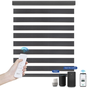 Persianas Elétricas Horizontais Inteligentes Tuya com Bluetooth, Duplo Acionamento, Bateria, Compatíveis com Google <span class=keywords><strong>Auto</strong></span>, para Casa, Hotel, Janelas e Escritório Moderno - Product Image 1