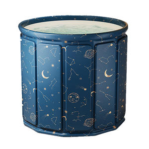 Baignoire pliable pour enfants et adultes, design intégral, en PVC, forme ronde, sans installation, <span class=keywords><strong>lavabo</strong></span> inclus - Product Image 5