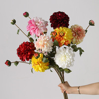 Dahlias artificielles délicates rétro, 2 magnifiques dahlias pour la décoration intérieure, la floriculture et le paysage, imprimées en 3D