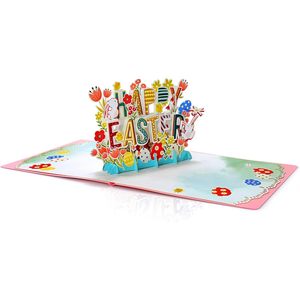 Tarjeta de Felicitación 3D Pop Up de Pascua, Papel con Barnizado Mate, Forma Irregular, Impresión Digital - Product Image 2