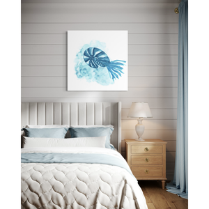 Grande toile d'art nautique avec motif de Nautilus pour une décoration murale saisissante et un impact grandiose sur l'intérieur - Product Image 4