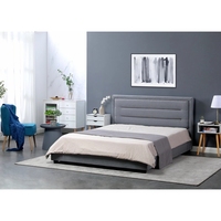 Ensemble de lit moderne en bois, sommier en bois, lits doubles