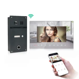 Tuya vídeo telefone inteligente da porta sem fio ip wifi, sistema de interfone em nuvem, cartão de memória de 15 2 Anos CE FCC ROHS DC V 4 Fio, wi-fi 1.0MP