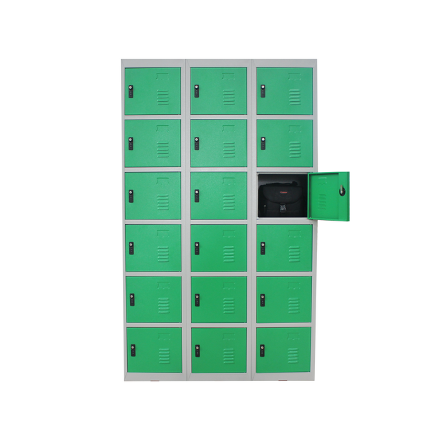 Steel Intelligent Digital Locker System Smart 18 Doors Window Parcel Delivery Wardrobe Cabinet