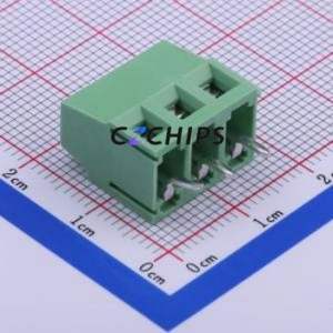 WJ500V-5.08-3P Screw Terminal Block Through hole Component (THT),P=5.08mm Connector 1x3P 5.08mm Green Through Hole - Product Image 2