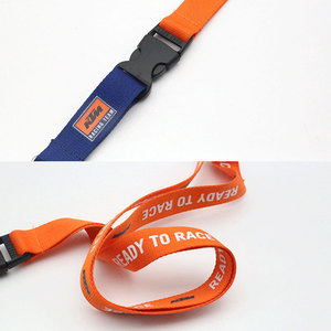 <b>Polyester</b> Phone <b>Lanyard</b> Long Neck Hanging Strap Custom Logo ID Card Holder Woven Strap Adjustable Length Hook Water Resistant - Product Image 3