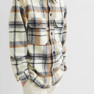 เสื้อเชิ้ตผู้ชายผ้าแฟลนเนลทอแบบสบาย ระบายอากาศได้ดี พิมพ์โลโก้ตามสั่ง ไซส์ใหญ่ ผ้าฝ้าย 100% แขนสั้น สำหรับฤดูใบไม้ผลิ - Product Image 1