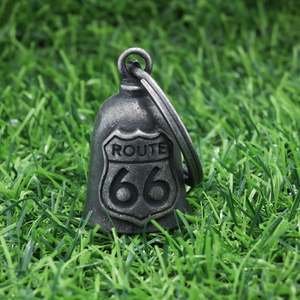 Clochettes de moto personnalisées sur mesure, pendentif campana de protection, cloche « Live to Ride Route 66 », clochettes de motard, cadeaux porte-bonheur - Product Image 2