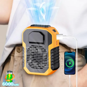 Ventilador Portátil Recargable de 3 Velocidades con Banco de Energía de 6000 mAh y Cargador de Batería de Emergencia - Product Image 1