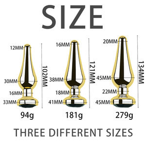 ปลั๊กโลหะสำหรับทวารหนัก Sexbay หลายขนาด ทรงกรวยวงกลม พร้อมฐานเพชร เพิ่มความสุขทางทวารหนัก กันน้ำ 100% ราคาโรงงาน - Product Image 3