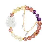 Bracelet de renard à neuf queues en cristal blanc cristal Duobao naturel en gros