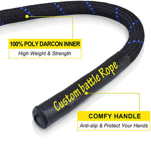 1.5 pollici 30 piedi di diametro fitness nylon darcon esercizio di allenamento corda da battaglia con <span class=keywords><strong>kit</strong></span> di ancoraggio <span class=keywords><strong>per</strong></span> <span class=keywords><strong>palestra</strong></span> domestica all'aperto - Product Image 3