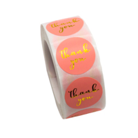 Autocollant d'amour mignon personnalisé avec 1.5 "2 rouleaux 500 autocollants de remerciement