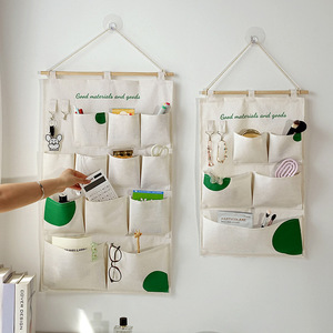 Bolsa de almacenamiento de pared de lona, organizadores rectangulares multiusos sin perforaciones para montar en la pared, para uso en el hogar, dormitorio y baño - Product Image 3