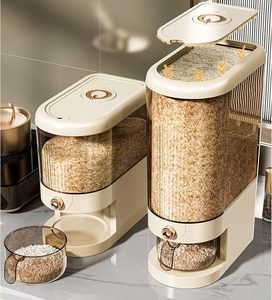 Nuevo Dispensador de Arroz de 11.5 kg de Capacidad, Contenedor de Almacenamiento de Arroz Repelente de Insectos para Cocina, Dispensador de Arroz Automático Personalizable - Product Image 2