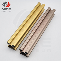 Systèmes de portes coulissantes modernes et simples en alliage d'aluminium série 6000, service de découpe de portes en verre, OEM personnalisé T3-T8