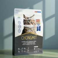 Sac d'emballage personnalisé pour aliments pour chats et chiens avec impression couleur et fermeture à huit côtés, sac de scellage pour aliments pour animaux de compagnie de qualité alimentaire
