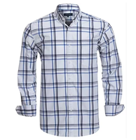Kemeja Flanel Kotak-kotak Lengan Panjang Pria Kerah Kancing Baju Kasual Bermotif Kotak-kotak Bahan Katun Lembut Berbahan Tartan untuk Pemakaian Sehari-hari