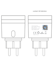 Prise intelligente WiFi Tuya EU pour extérieur, mesure de la consommation d'énergie, minuterie, programmation, indice de protection IP44, commande vocale pour Google Home