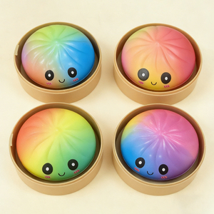 New Products PU Smile Face Bun Dumpling <b>Squishy</b> Ball Glitter Mystery Box Promotional Gifts Decompression Toys for Kids Adults - Product Image 4