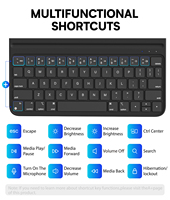 Clavier Magique Laudtec à Disposition Personnalisée avec Trackpad pour iPad Pro 11 Air 13, Ultra Fin, Sans Fil BT, Disposition Intelligente, Puissant