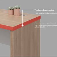 Bureau de travail moderne et simple avec tiroir, bureau d'ordinateur à domicile avec rangement, bureau compact pour petit espace
