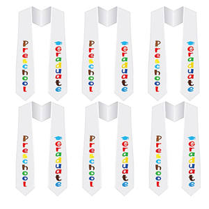 Estola de graduación de jardín de infantes al por mayor para niñas temporada primavera patrón de letras accesorios preescolares - Product Image 3