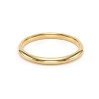 Wolframring mit Gelbgold-Beschichtung, gewölbter Ehering 2mm - 8mm, klassischer Komfortring |   Gravierter Ring für Männer und Frauen