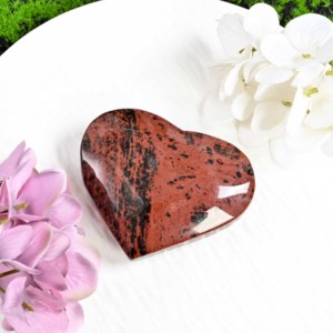 Piedra de Obsidiana Roja Natural Pulida en Forma de Corazón, Cristal de Corazón para Regalo, Venta al Por Mayor - Product Image 4