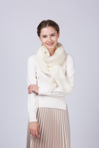 Wholesale Eco Friendly 66*190cm Wool <b>Scarf</b> ODM Custom Recycled Winter <b>Scarf</b> Knitted Neck Warmer For Women Men - Product Image 4