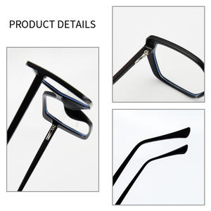 Monture de lunettes carrée Tr90 87190, monture intégrale, protection anti-lumière bleue, lunettes d'ordinateur unisexes - Product Image 4