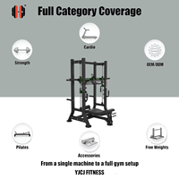 Presse à glissière verticale double plateforme avec verrous de sécurité réglables, colonnes de guidage et poteaux de poids latéraux pour salle de sport à domicile