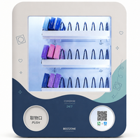 Máquina Expendedora de Condones de Pared con 3 Selecciones, Pago por Código QR WiFi, Máquina Expendedora para Adultos con Pago con Tarjeta de Crédito
