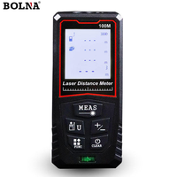 Télémètre laser industriel portable BOLNA, étanche à l'eau et à la poussière IP54, portée de 100 m, précision de 0,04 po, batterie au lithium 10 000