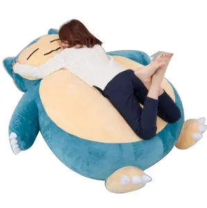 Custom Plush Anime Soft Snorlax Plush Toys Pillow Stuffed Animal Snorlax Bed skin only cover Kids Girl Gift