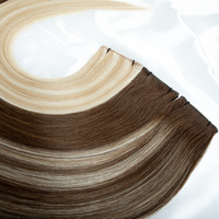Extensions de cheveux Remy européens Leshine pour cheveux fins, doux, légers, en soie plate, pour cheveux teints, emballage personnalisable